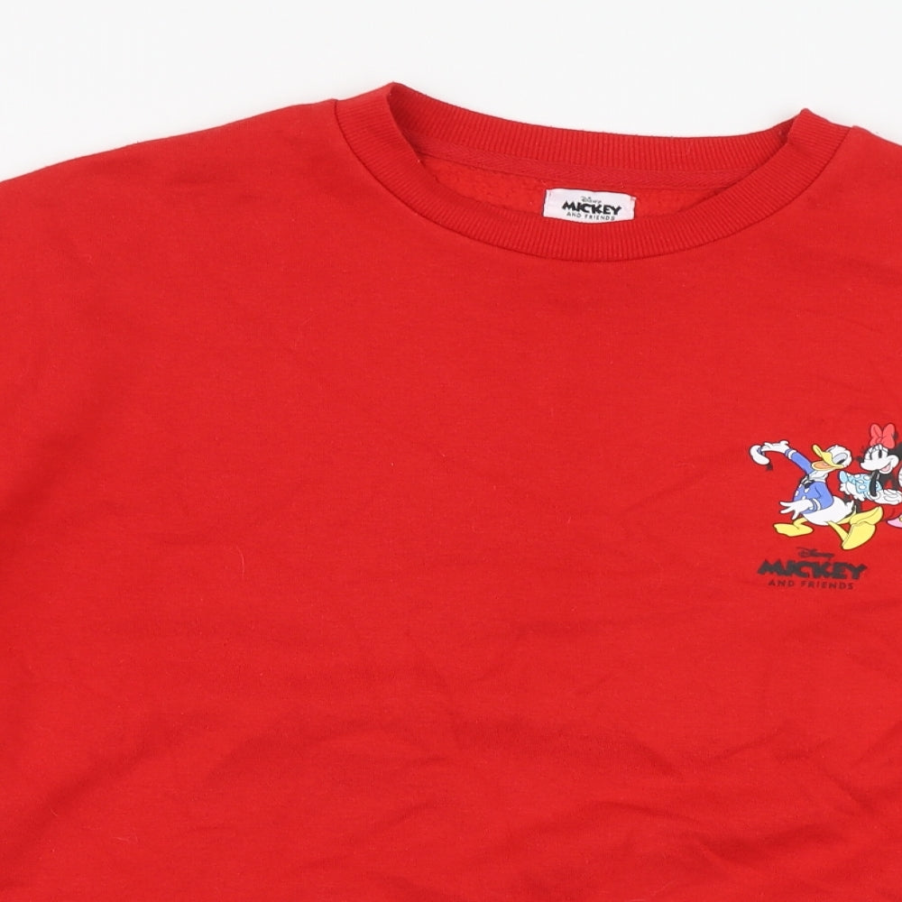 Womens UK Size XS Disney Red Pullover Hoodie