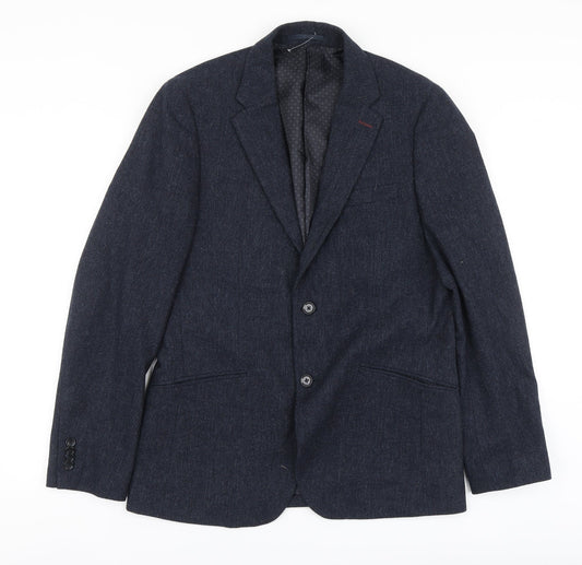 Mens UK Size M Debenhams Regular Blue Suit Jacket
