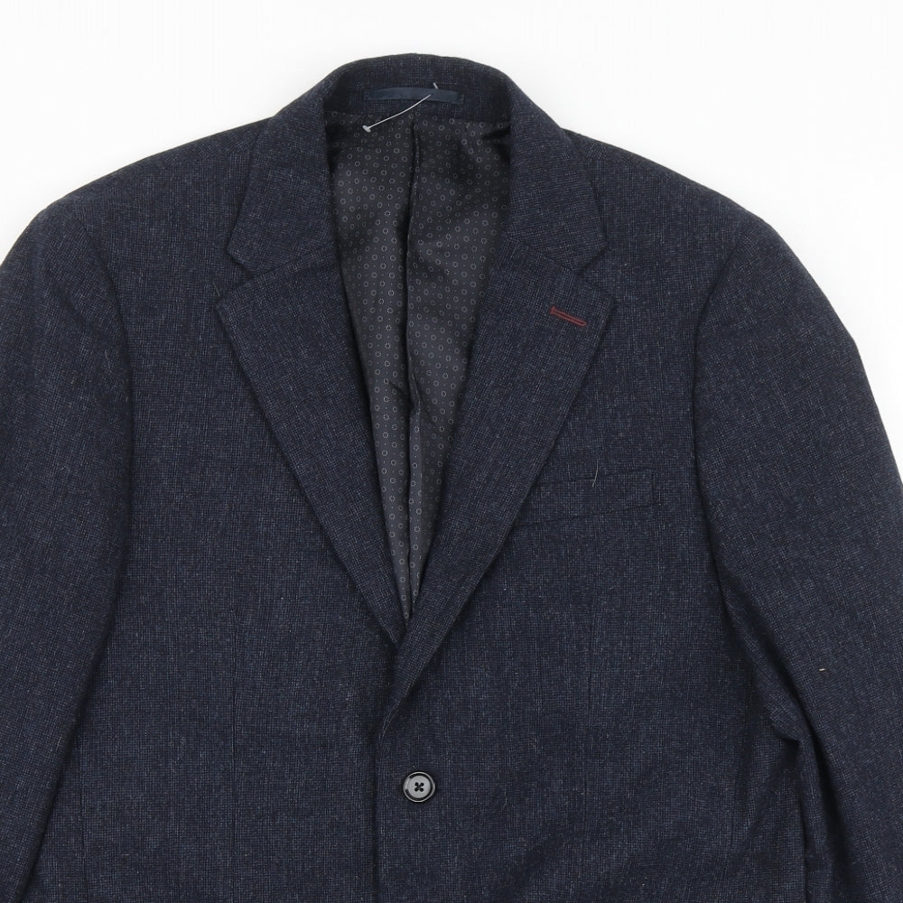 Mens UK Size M Debenhams Regular Blue Suit Jacket