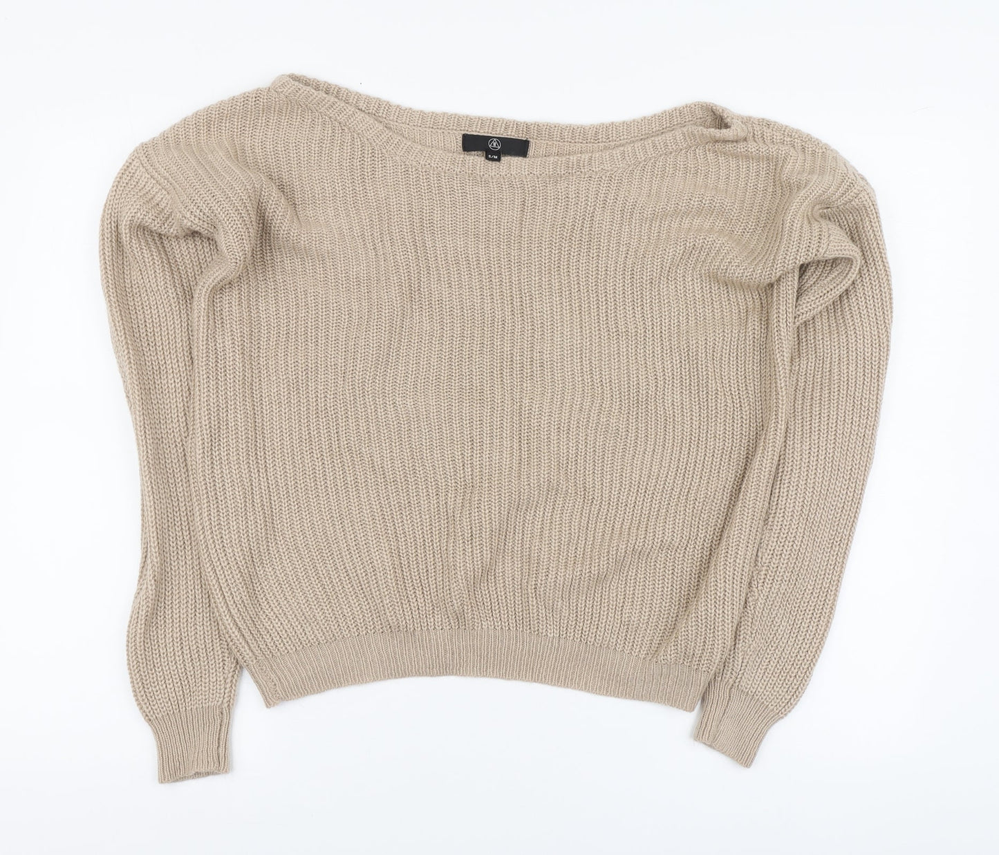 Womens UK Size S Missguided Beige Pullover Jumper
