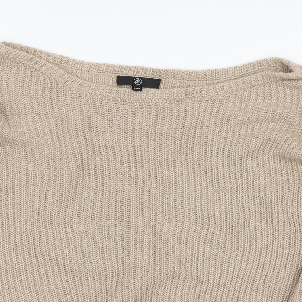 Womens UK Size S Missguided Beige Pullover Jumper