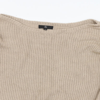 Womens UK Size S Missguided Beige Pullover Jumper