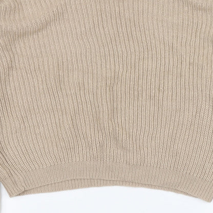 Womens UK Size S Missguided Beige Pullover Jumper