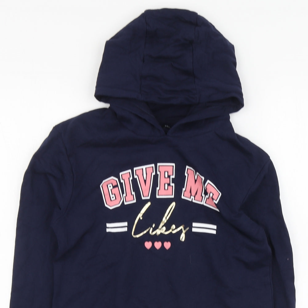Studio Girls Blue Cotton Pullover Sweatshirt Size 14-15 Years