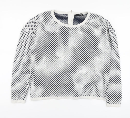 Womens UK Size L Esmara White Pullover Jumper