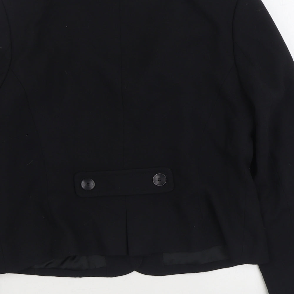 Laura Brook Womens Black Jacket Blazer Size M Button