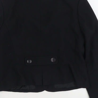 Laura Brook Womens Black Jacket Blazer Size M Button