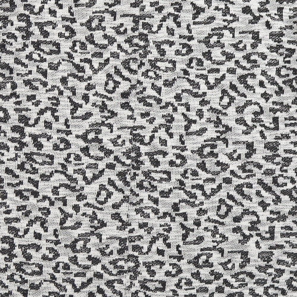 Originals Womens Black Animal Print Polyester Basic T-Shirt Size M Boat Neck