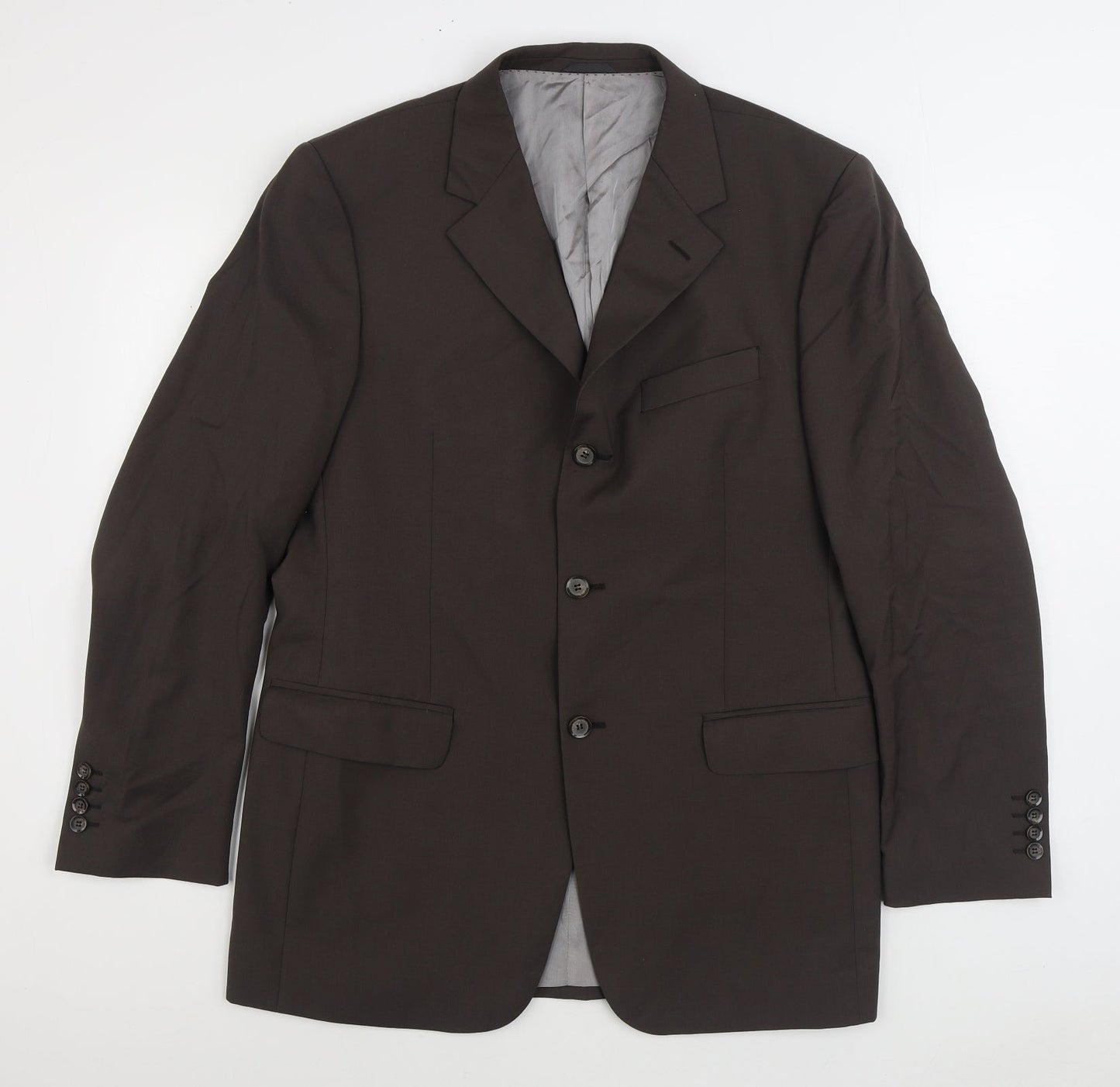 Trendy Mens Brown Polyester Jacket Suit Jacket Size 38