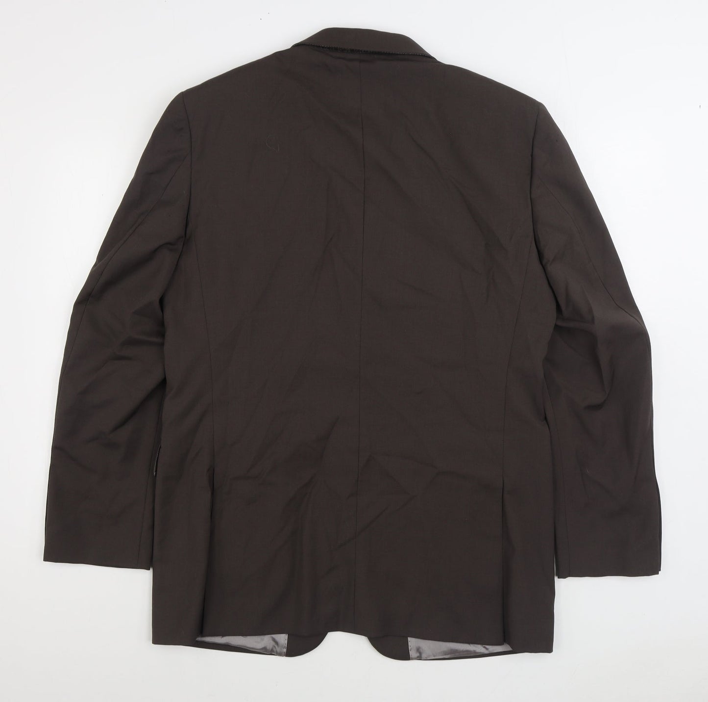 Trendy Mens Brown Polyester Jacket Suit Jacket Size 38