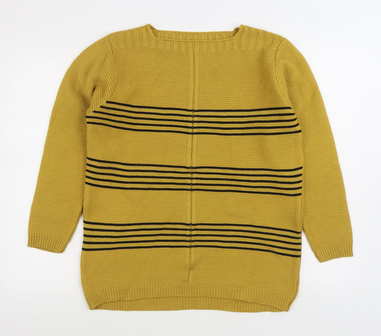 Womens UK Size L Preworn Yellow Pullover Jumper