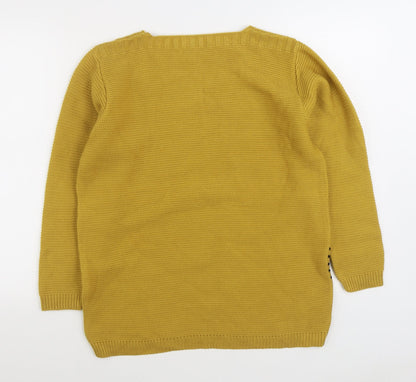 Womens UK Size L Preworn Yellow Pullover Jumper