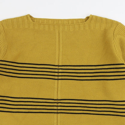 Womens UK Size L Preworn Yellow Pullover Jumper