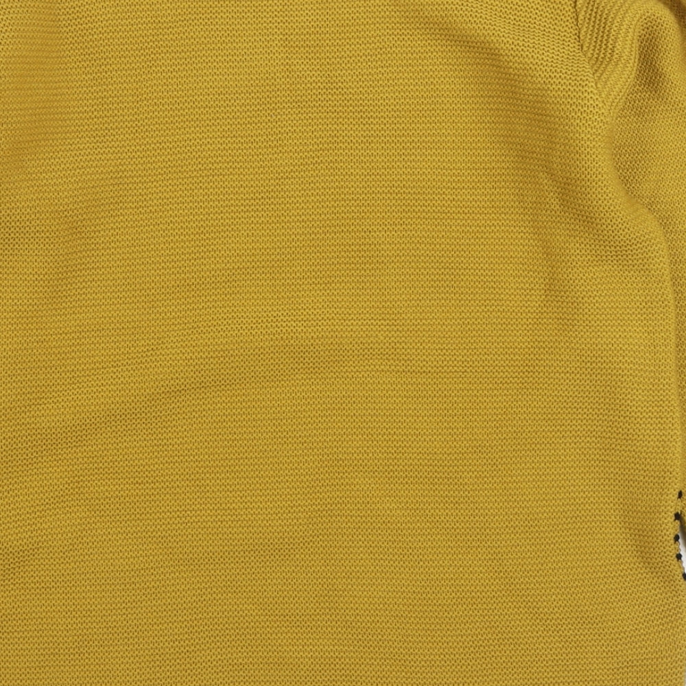 Womens UK Size L Preworn Yellow Pullover Jumper