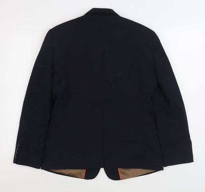 Brook Taverner Womens Blue Jacket Blazer Size 10 Button