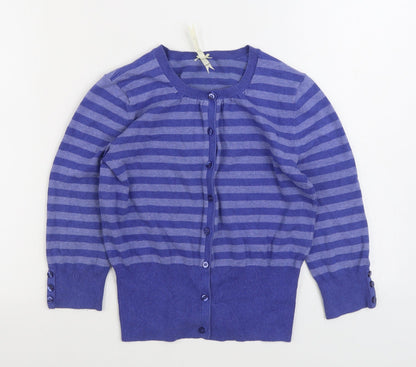 Womens UK Size 10 Debenhams Blue Cardigan Jumper