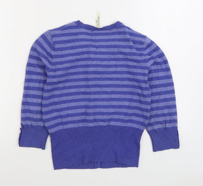 Womens UK Size 10 Debenhams Blue Cardigan Jumper