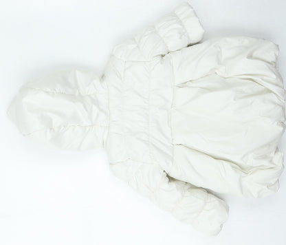 nula bug Girls White Basic Coat Coat Size 2 Years