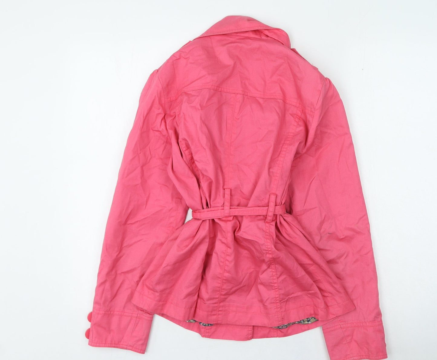 Womens UK Size 10 Dunnes Stores Pink Trench Coat