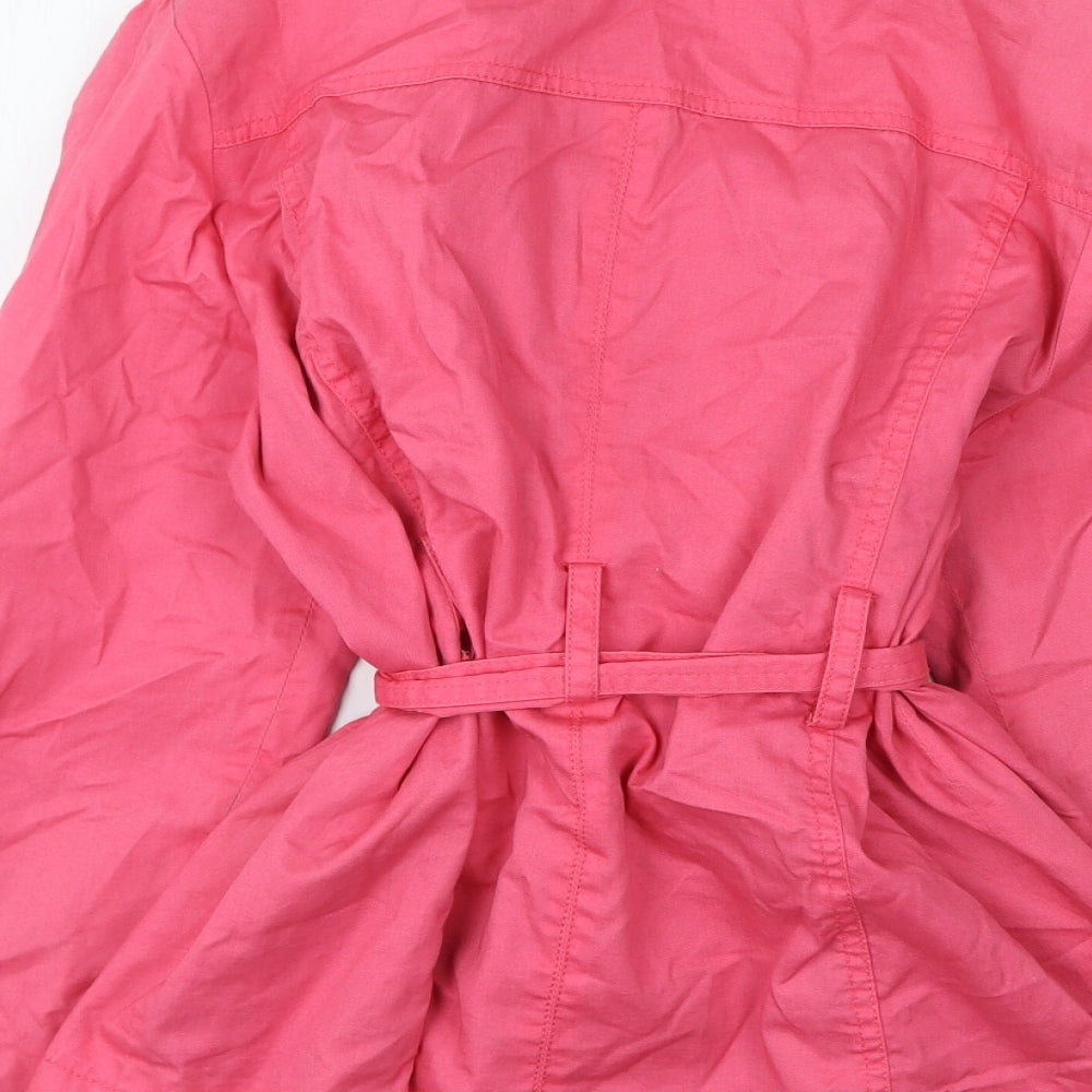 Womens UK Size 10 Dunnes Stores Pink Trench Coat