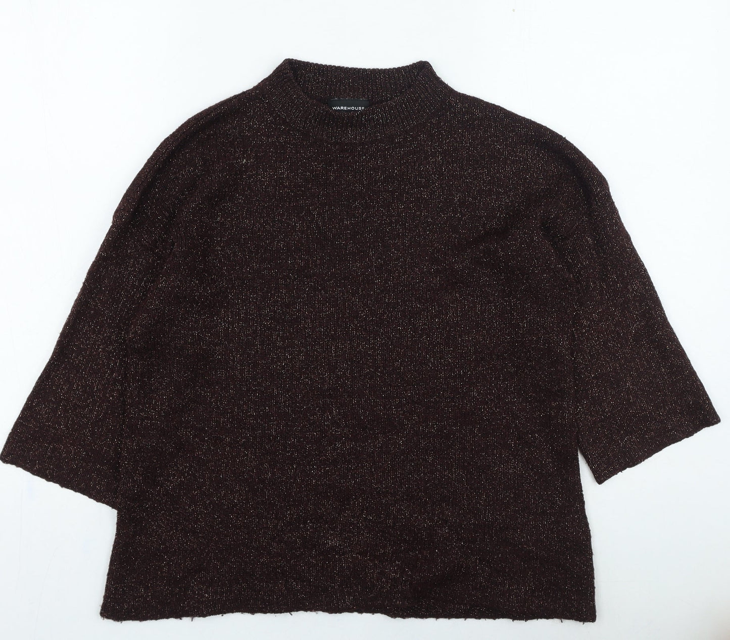 Womens UK Size 10 Warehouse Brown Pullover Jumper