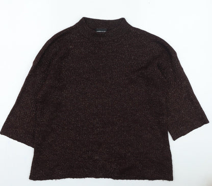 Womens UK Size 10 Warehouse Brown Pullover Jumper
