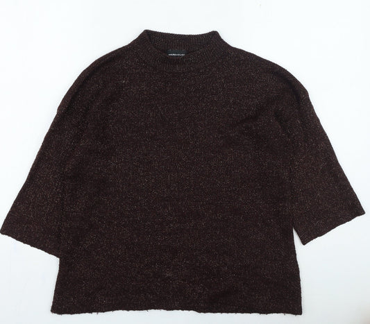Womens UK Size 10 Warehouse Brown Pullover Jumper