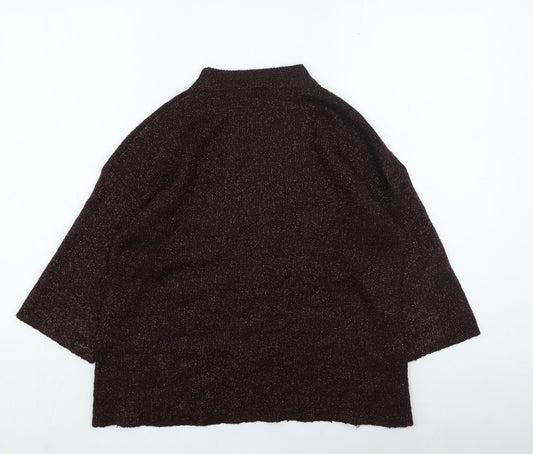 Womens UK Size 10 Warehouse Brown Pullover Jumper