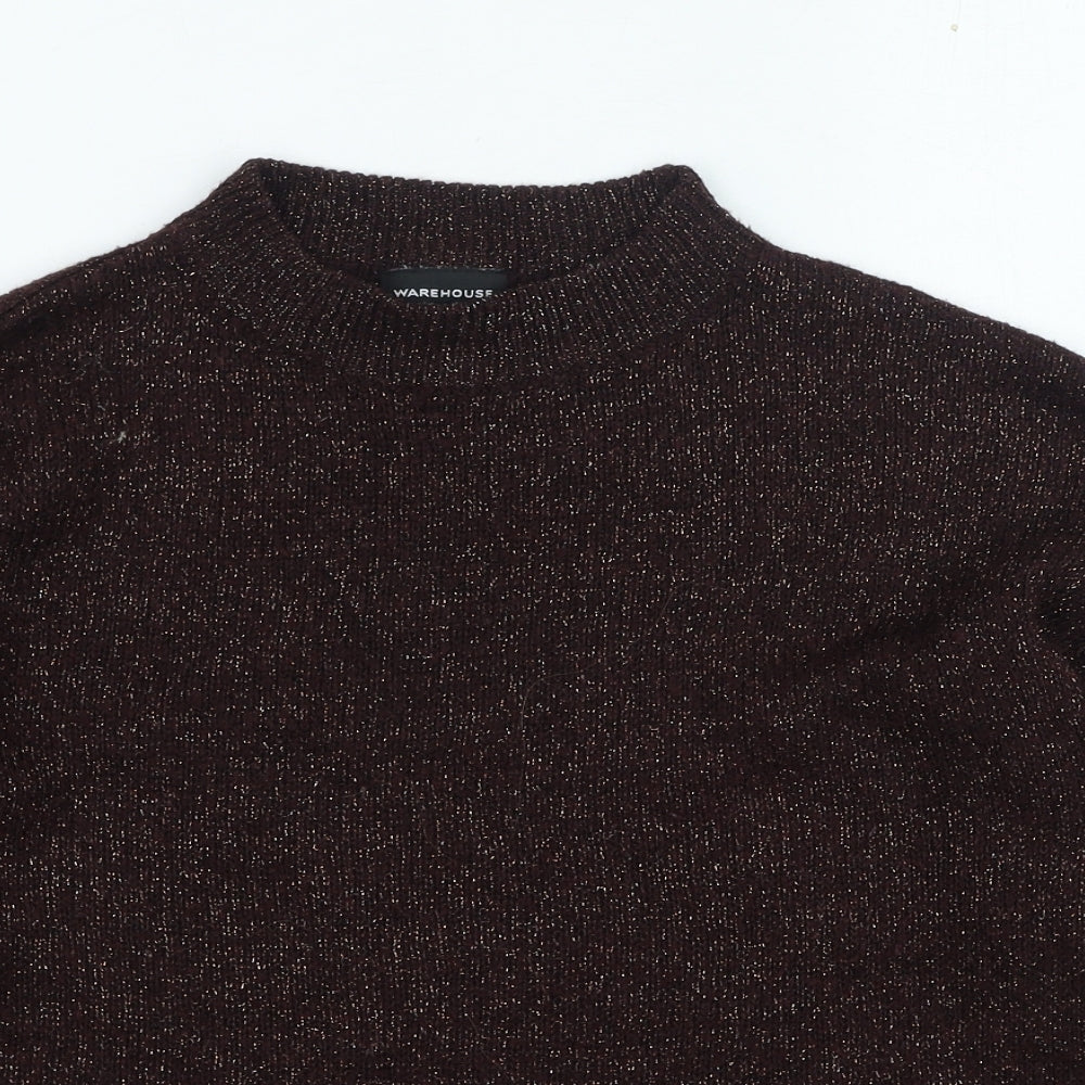Womens UK Size 10 Warehouse Brown Pullover Jumper