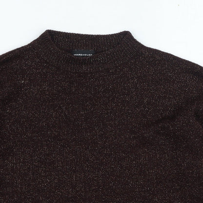 Womens UK Size 10 Warehouse Brown Pullover Jumper