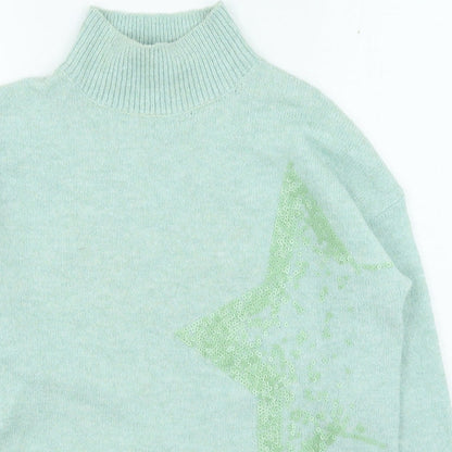 Womens UK Size 10 TU Green Pullover Jumper