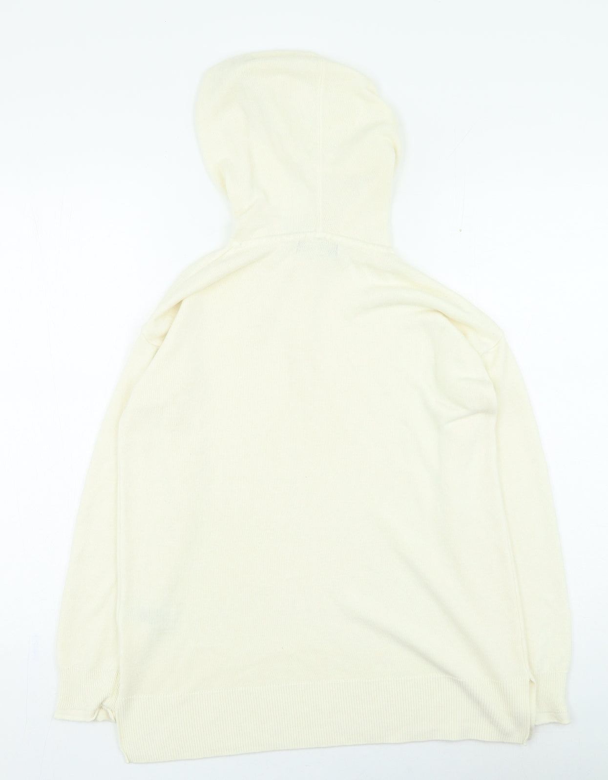 Marks and Spencer Womens Beige Acrylic Pullover Hoodie Size S