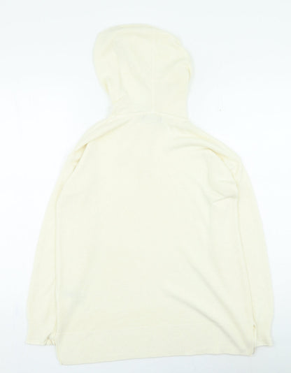 Marks and Spencer Womens Beige Acrylic Pullover Hoodie Size S