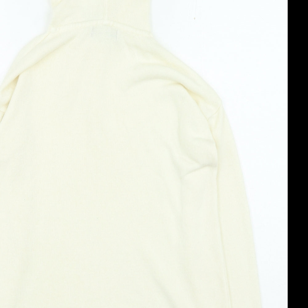 Marks and Spencer Womens Beige Acrylic Pullover Hoodie Size S
