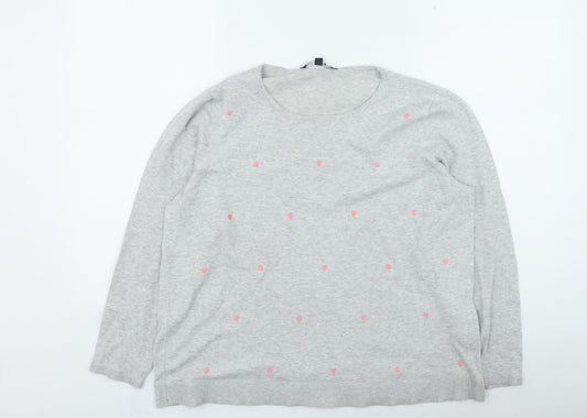 Womens UK Size 18 Bonmarché Grey Pullover Jumper