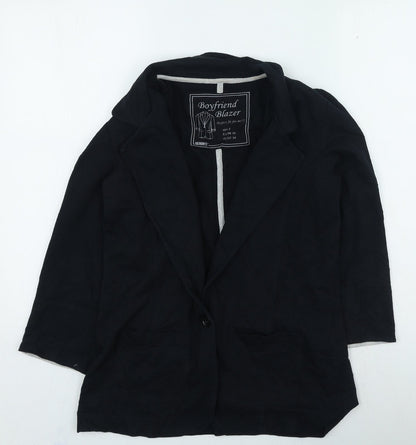 Denim & Co. Womens Blue Jacket Size 8