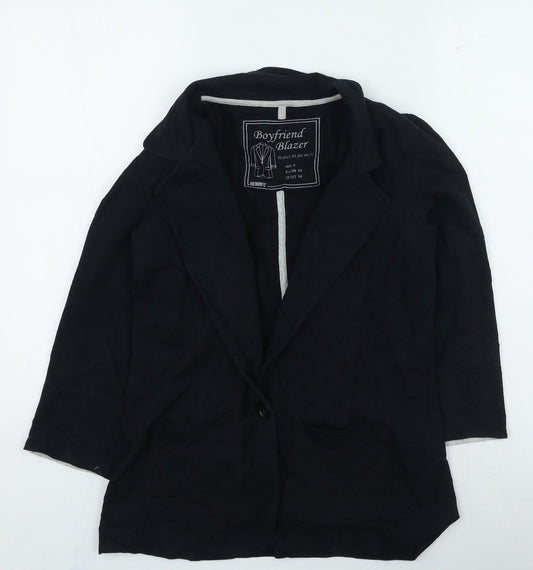 Denim & Co. Womens Blue Jacket Size 8