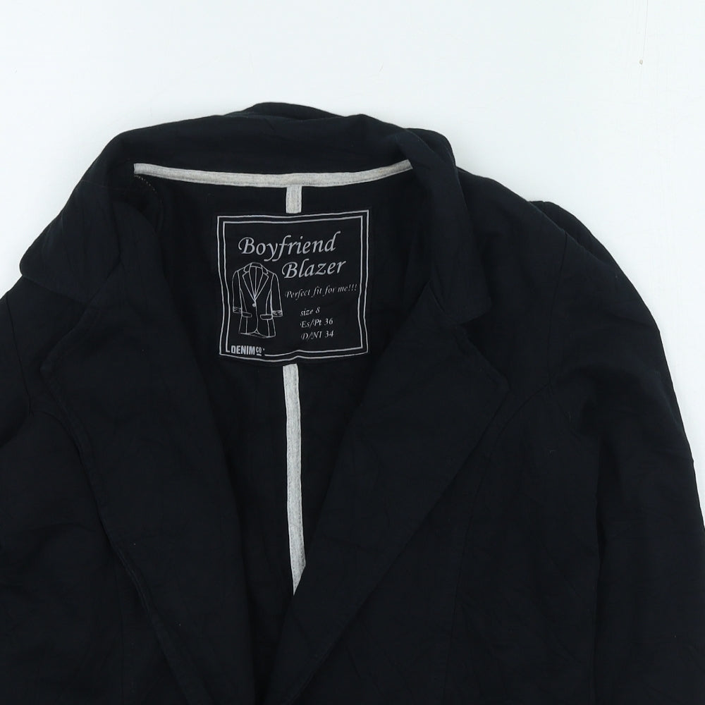 Denim & Co. Womens Blue Jacket Size 8