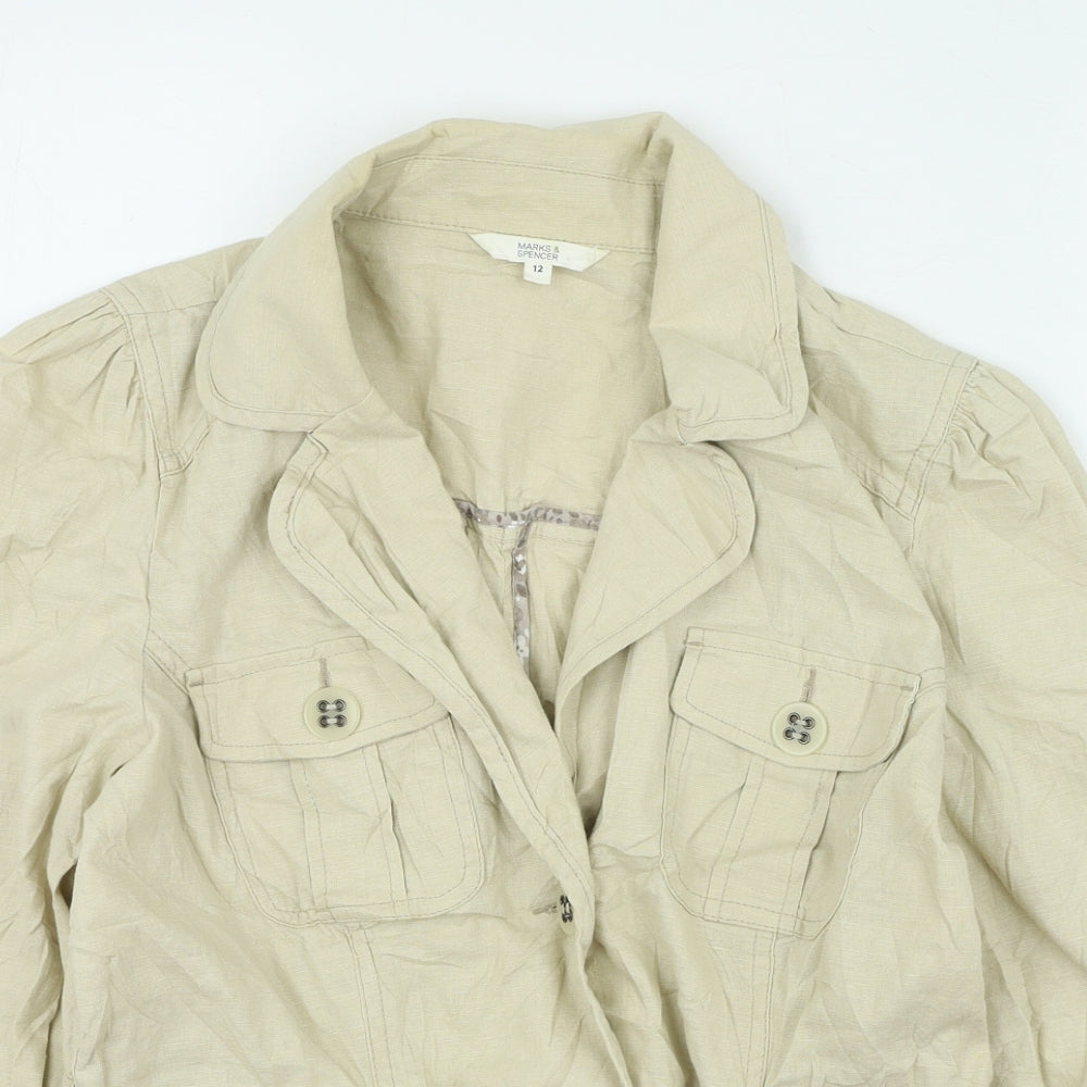 Womens UK Size 12 Marks and Spencer Beige Jacket