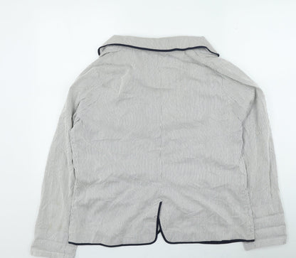 George Womens Blue Striped Jacket Size 18