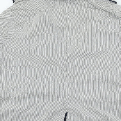George Womens Blue Striped Jacket Size 18