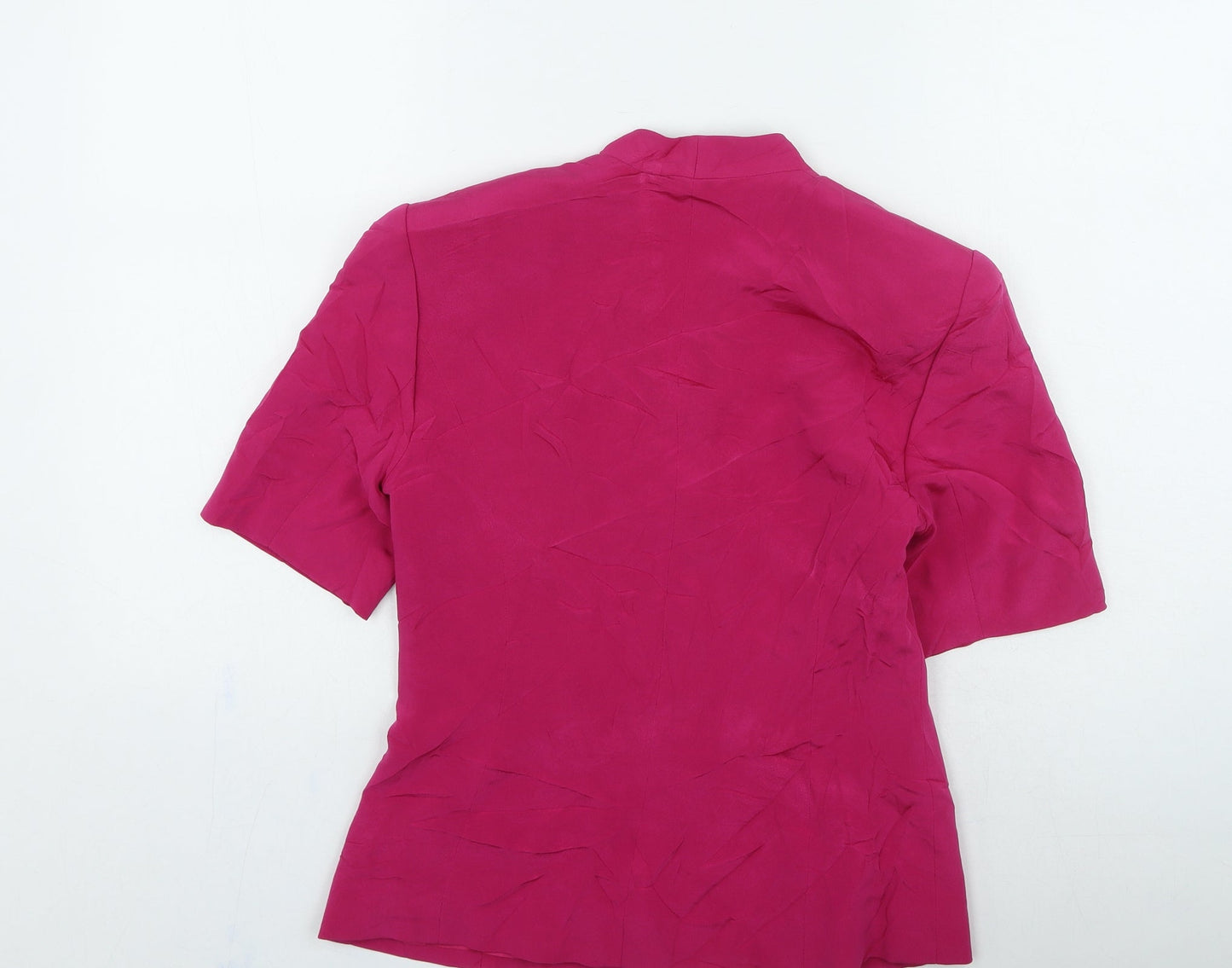 Womens UK Size 8 Country Casuals Pink Basic Button-Up