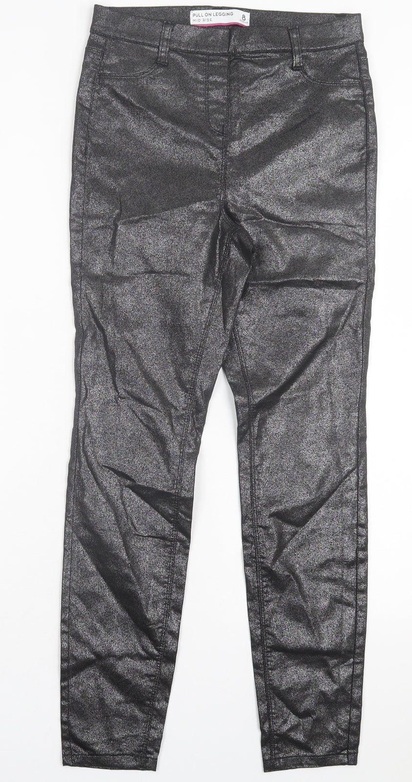 Womens UK Size 8 NEXT Regular Fit Jegging Black Trousers