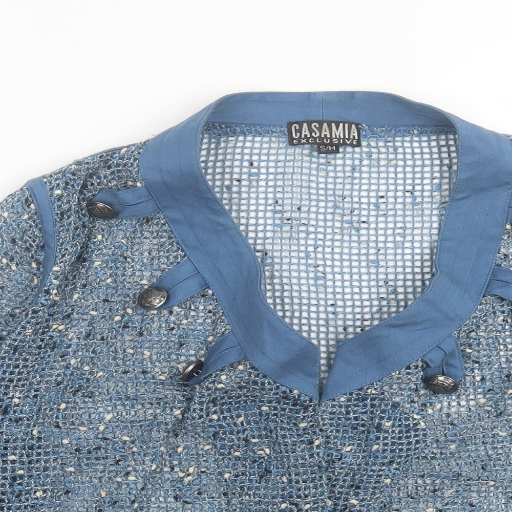 Womens UK Size S Casamia Blue Cardigan Jumper