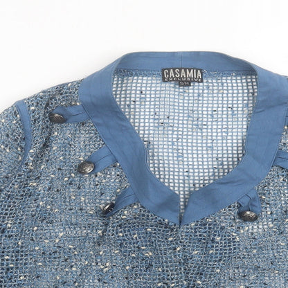 Womens UK Size S Casamia Blue Cardigan Jumper