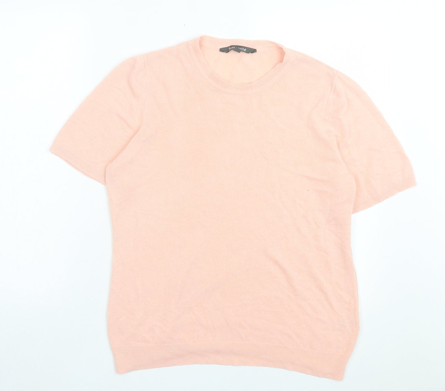 Womens UK Size 18 bonmarch Pink Basic T-Shirt
