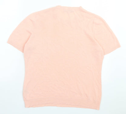 Womens UK Size 18 bonmarch Pink Basic T-Shirt