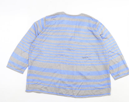 Womens UK Size L bonmarch Blue Pullover Jumper