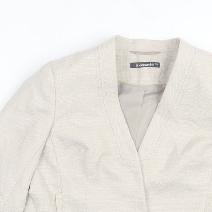 Womens UK Size 10 bonmarch Beige Jacket