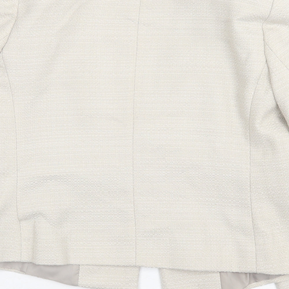 Womens UK Size 10 bonmarch Beige Jacket